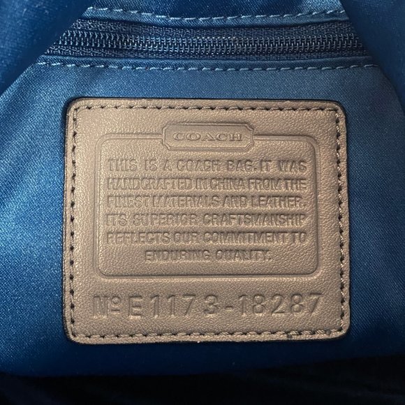 Coach 18287 Kristin Spectator Grey Embossed Bag - Picture 2 of 8